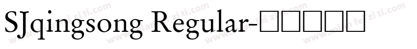 SJqingsong Regular字体转换